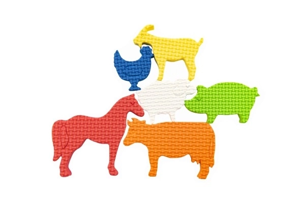 Colorful Farm Foam Stickers Set for Bath