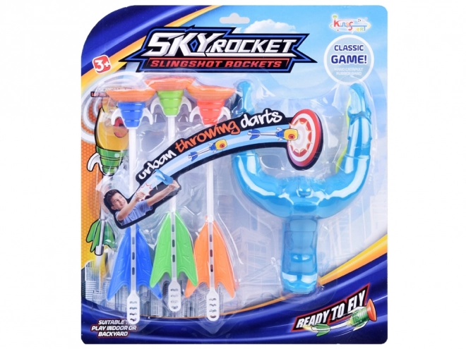 Dexterity Toy Slingshot with Darts