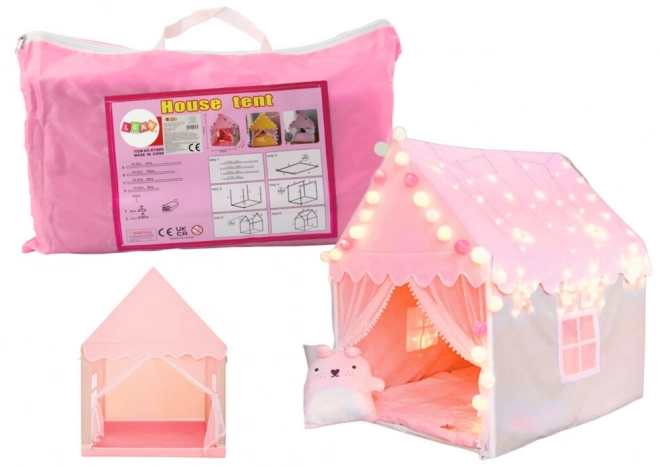 Portable Pink Children's Play Tent