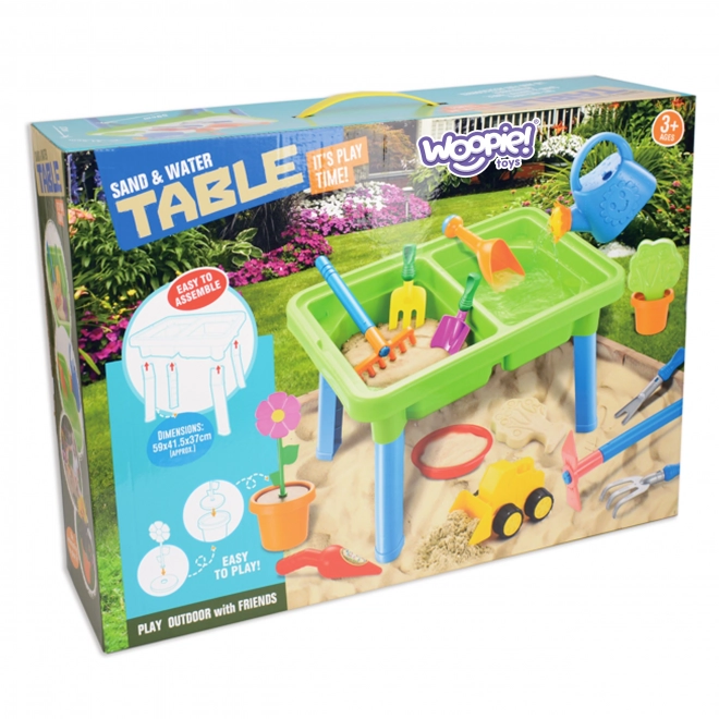 Woopie Water Table and Sandbox 2-in-1 with Accessories
