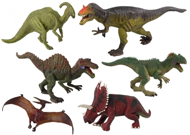 Large Dinosaur Figure Set - 6 Pieces Prehistoric Collection