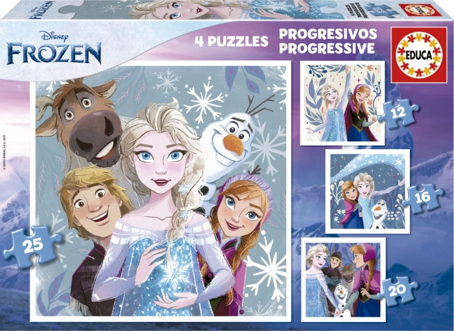 Frozen EDUCA Progressive Puzzle Set