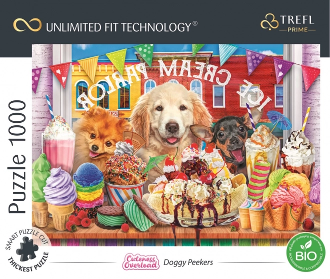 Trefl Puzzle Cuteness Overload: Puppies in Front of the Candy Store 1000 Pieces