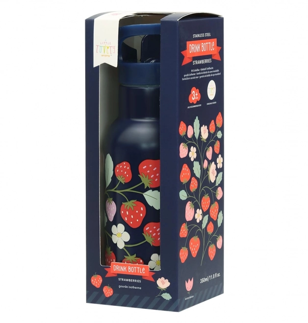 Stainless Steel Bottle with Strawberries Design - 350ml