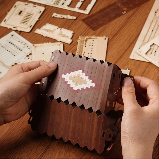 Wooden 3D Puzzle Pull Accordion