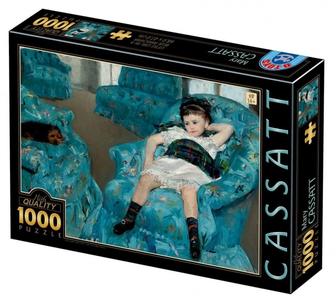 D-Toys puzzle little girl in blue chair 1000 pieces