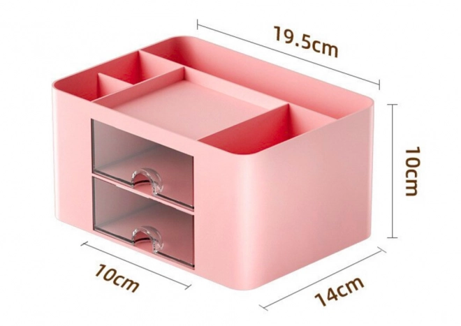 Pink Desk Storage Organizer with Drawers