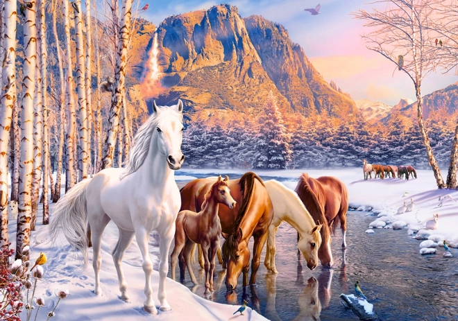 Horse Winter Landscape Puzzle 500 Pieces