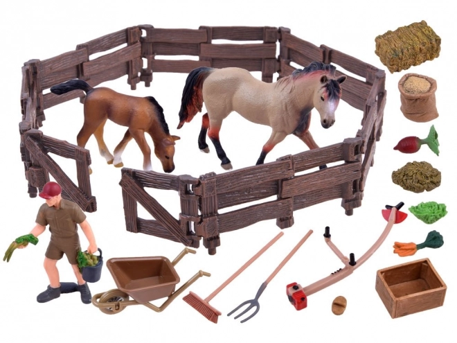 Animal Figurine Set Farm Horses – A