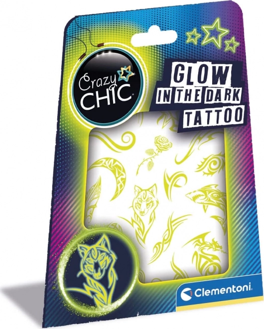 Clementoni Crazy Chic Glow in the Dark Tattoos