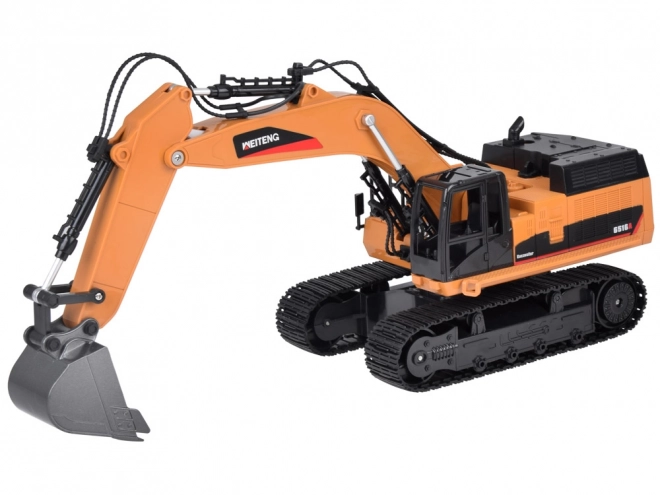 Remote Control Excavator Toy with LED, Sound, and Smoke Effects