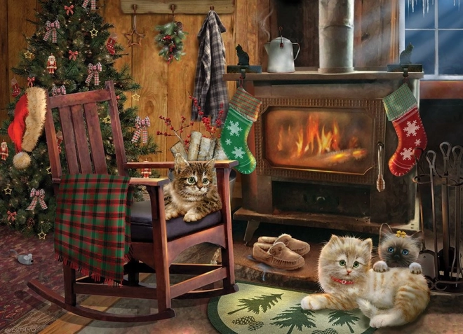 Cozy Christmas scene