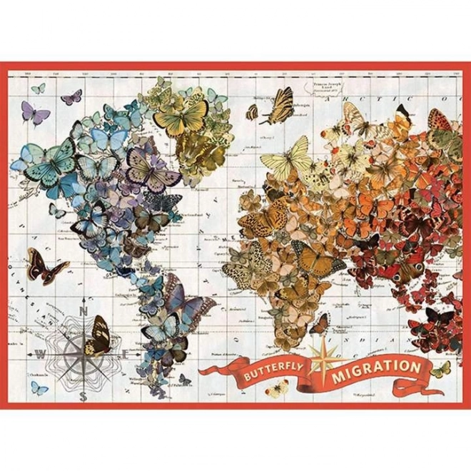 Golden Butterfly Migration Puzzle by Wendy - 1000 Piece