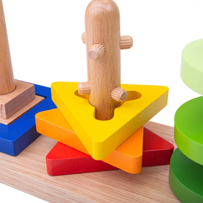 Bigjigs Toys Shape and Spin Wooden Toy