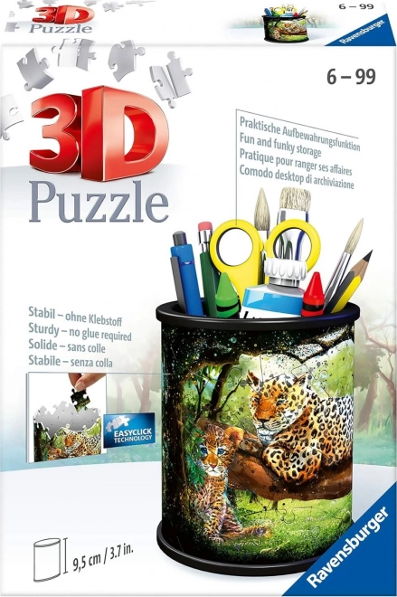 3D Puzzle Stand for Stationery by Ravensburger - Leopard Design