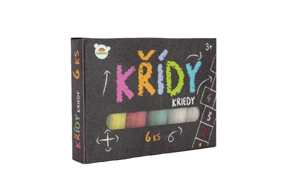 Colorful Sidewalk Chalks - 6 Pack