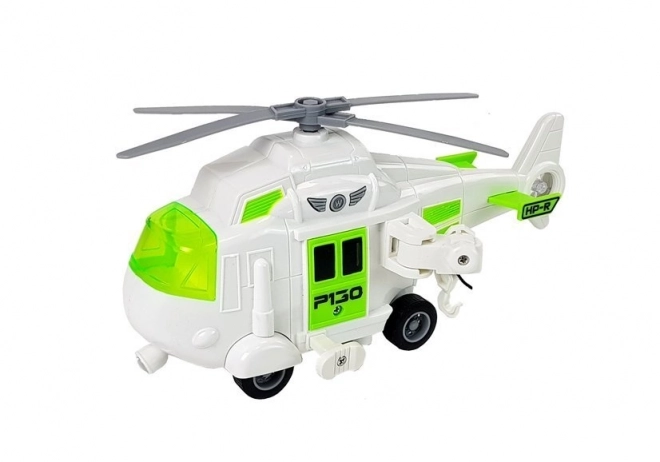 Battery Powered Transport Truck with Helicopter