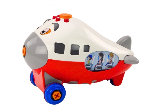 Red Cartoon DIY Airplane