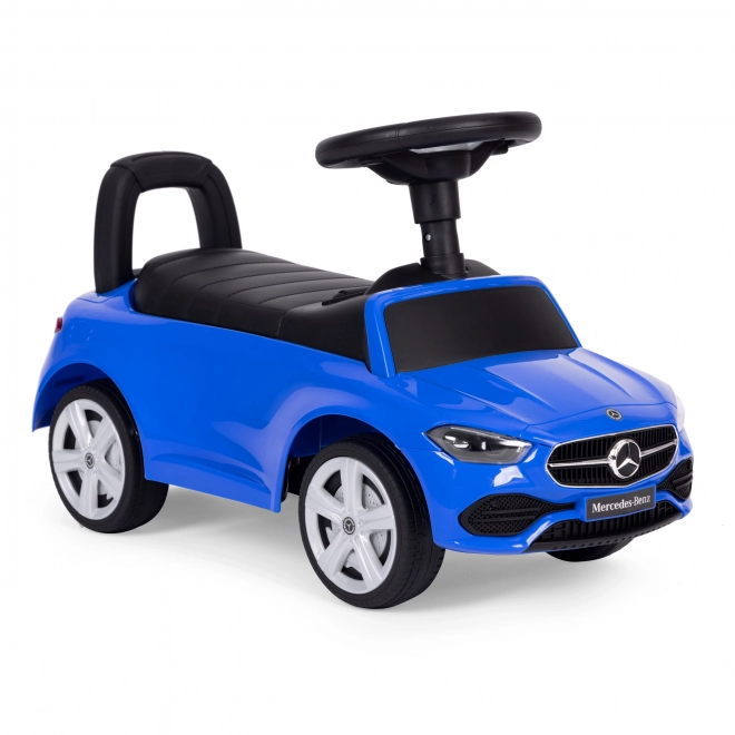 Mercedes C-Class Ride-On Car with Interactive Steering Wheel in Blue