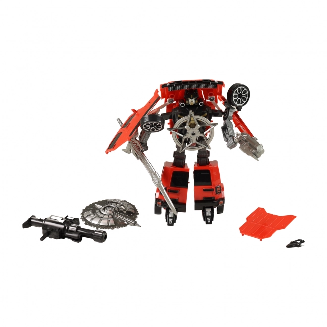 Transforming Red Robot Car