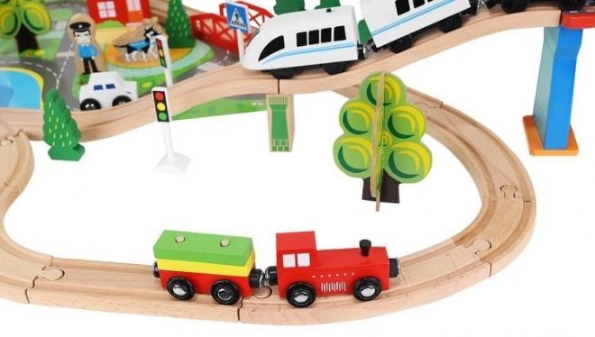 Wooden Battery Operated Train Set