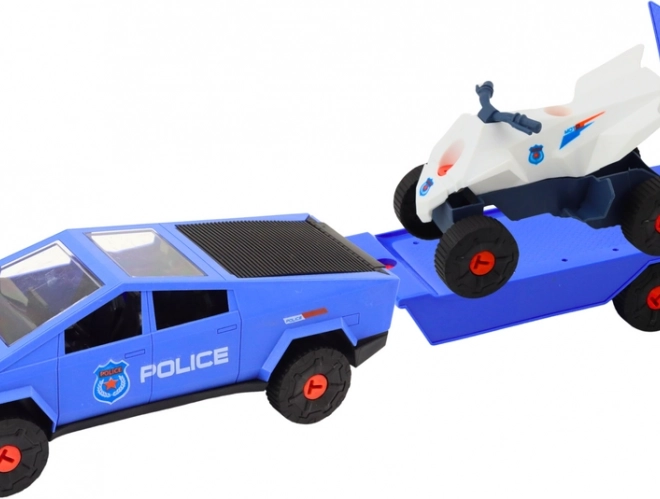 Policejní auto s přívěsem pro realistickou hru