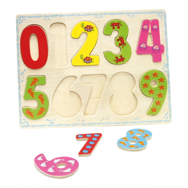 Wooden Counting Puzzle with Numbers