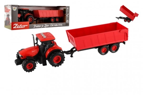 Plastic Tractor Zetor with Trailer