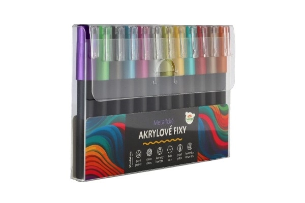 Metallic Acrylic Markers Set