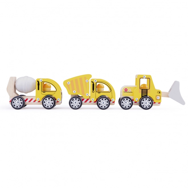 Wooden Construction Vehicle Set