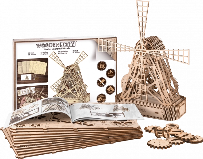 Wooden City 3D Windmill Puzzle