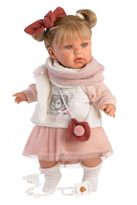 Julia - Realistic Doll with Sounds and Soft Cloth Body - 42 cm