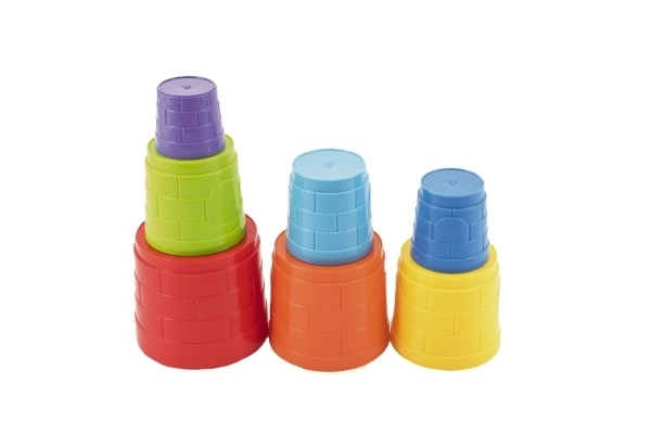 Stacking Pyramid Toy - Colorful Plastic with 7 Pieces