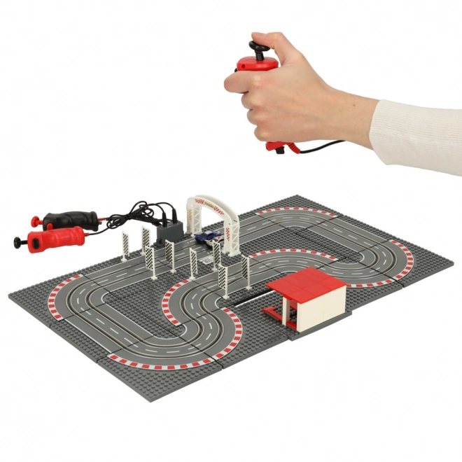 Electric Police Race Car Track with Construction Blocks