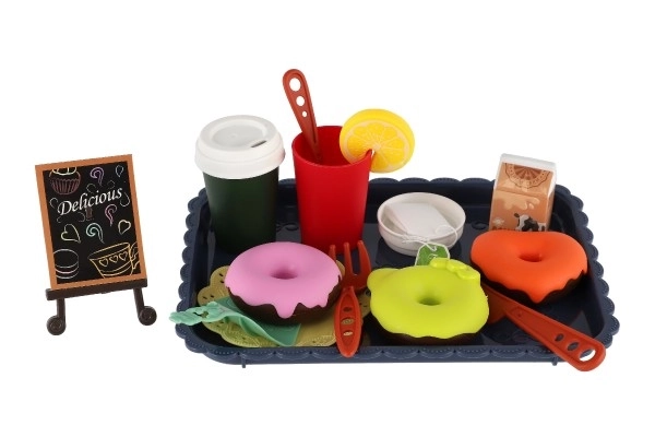 Kitchen Set with Plastic Dishes and Foods