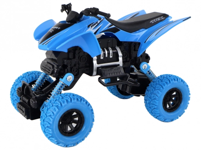 Off-Road Push Quad with Rubber Wheels Blue