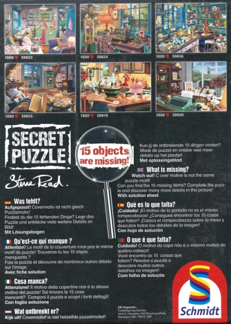 Schmidt Secret Puzzle Holiday House 1000 Pieces