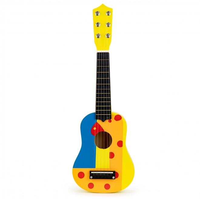 Wooden Children's Guitar with Metal Strings - Yellow by Ecotoys