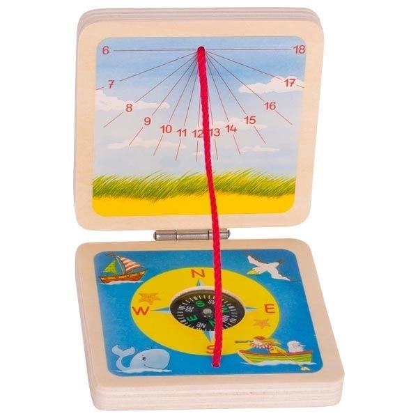 Pocket Sundial with Compass for Kids