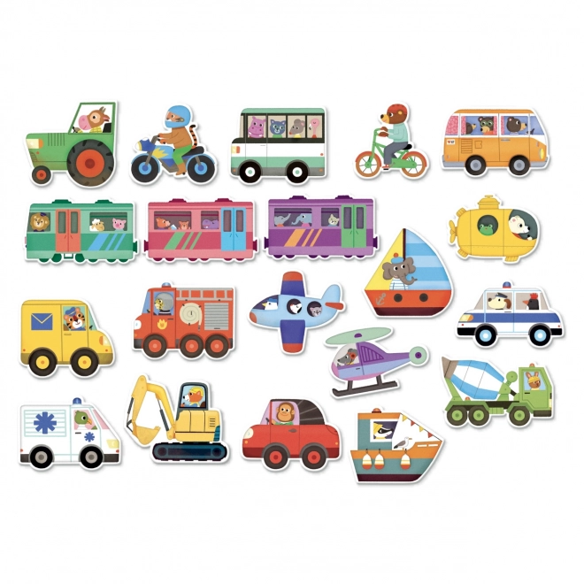 Vilac Wooden Vehicle Magnets Set