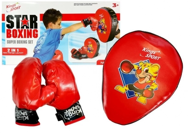 Children's boxing set with gloves and protectors