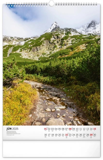 Wall Calendar Slovakian National Parks 2025