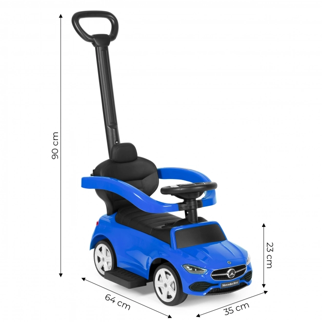 Mercedes C Class Ride-On Car With Interactive Steering Wheel Blue