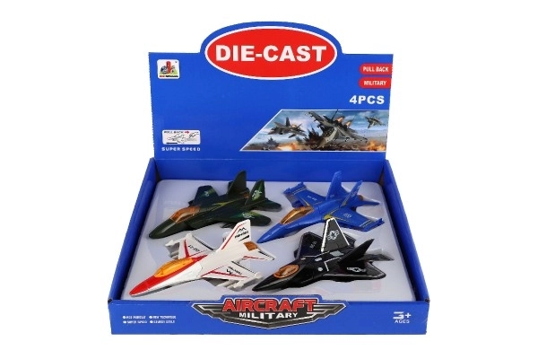 Pull-Back Metal and Plastic Fighter Jet Toy