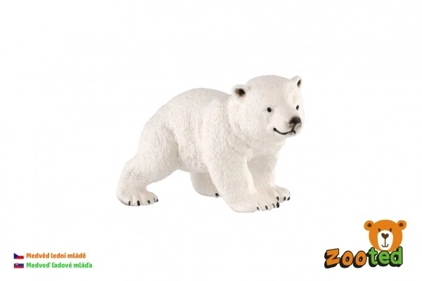 Polar Bear Cub Plastic Figure 6cm