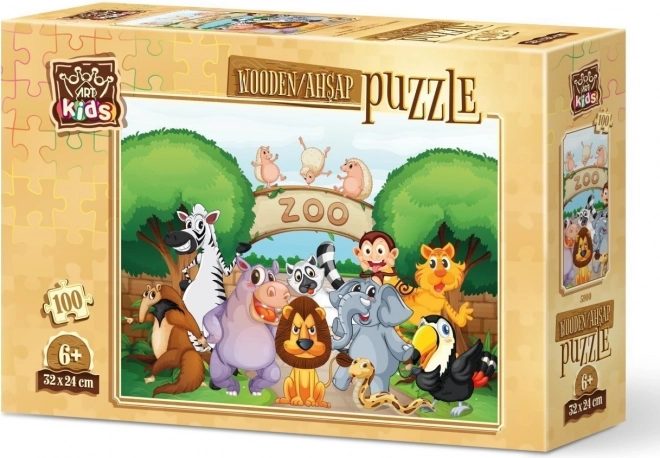 Wooden Puzzle Welcome to the Zoo 100 Pieces