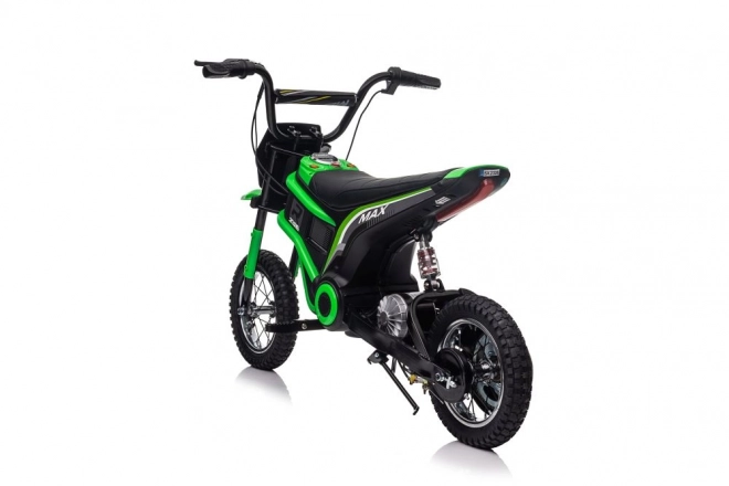 Green Battery-Powered Motocross Bike