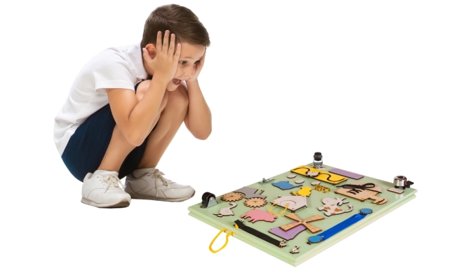 Double-sided Wooden Activity Board - Colorful Farm Theme