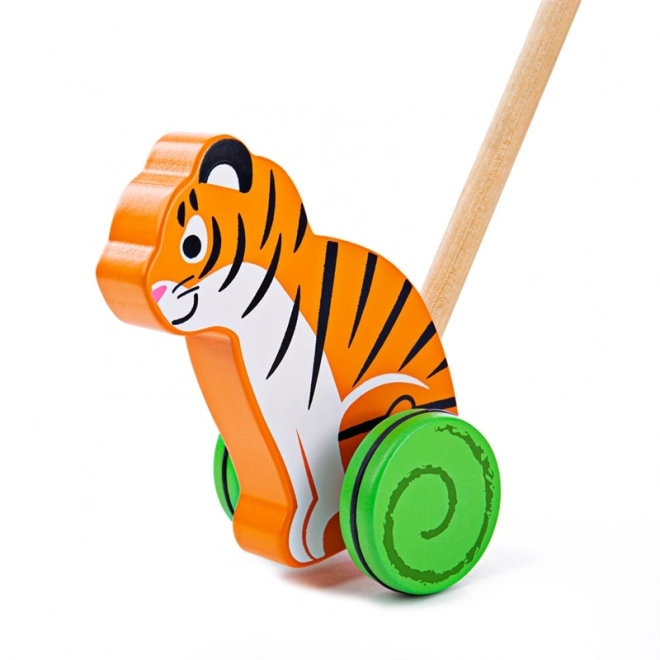 Bigjigs Baby Wooden Tiger Walker