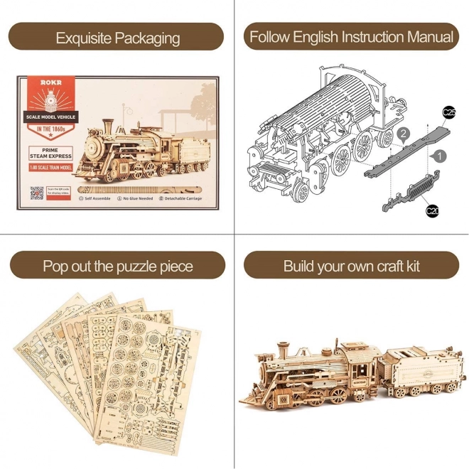 Robotime Rokr 3D Wooden Puzzle Prime Steam Express